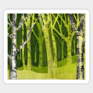 Pantone Green Birch Woodlands Sticker